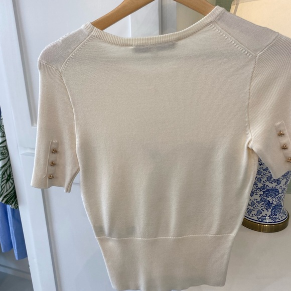 NWT Endless Rose Jewel Trim Half Sleeve Top - Picture 3 of 4